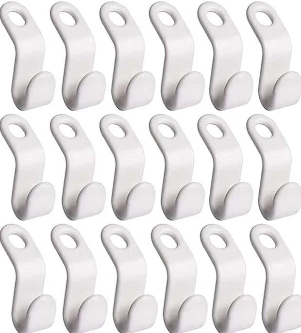 Plastic Hanger Connector Hooks – Space Saving Extender for Closet Organization