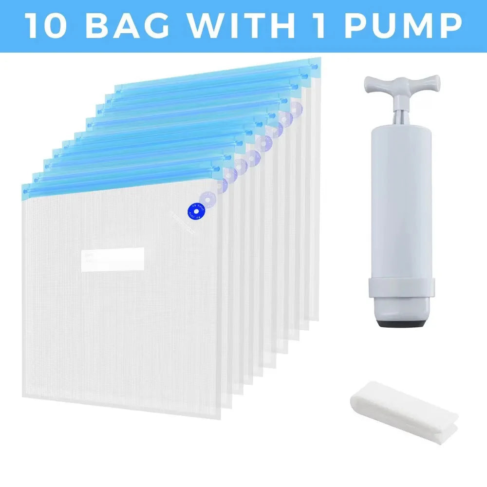 Reusable Vacuum Storage Bags – Airtight Food Sealers for Kitchen Organization