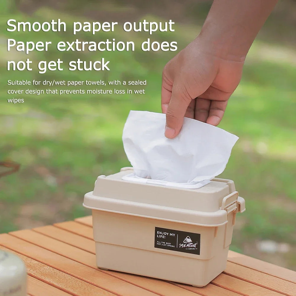 Portable Outdoor Napkin Storage Box – 1.1L Organizer for Camping and Picnic