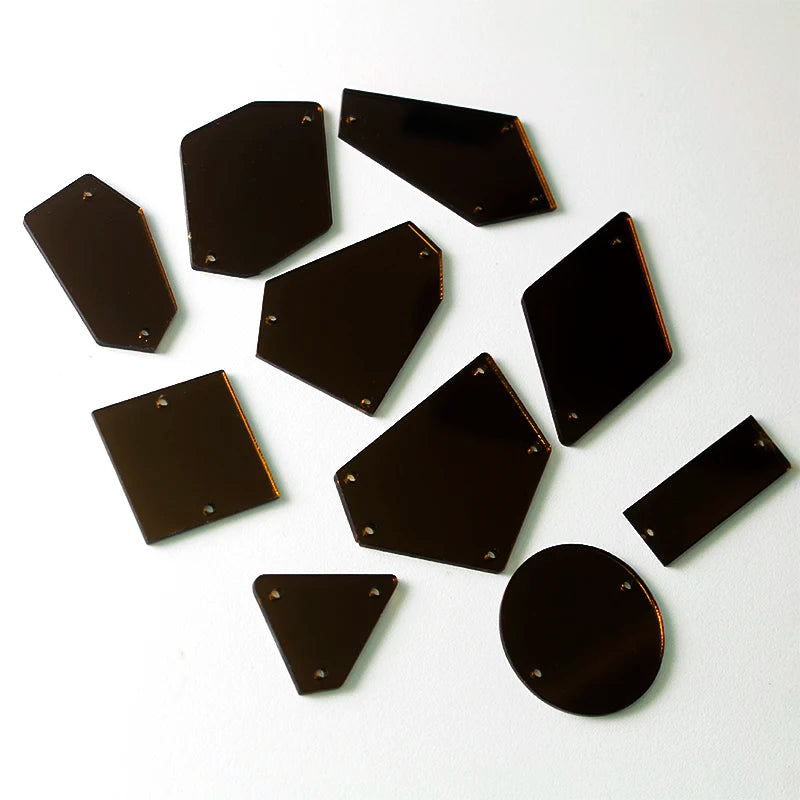 Acrylic Mirror Flat Back Beads – Sew-On Rhinestones for Clothing Embellishment