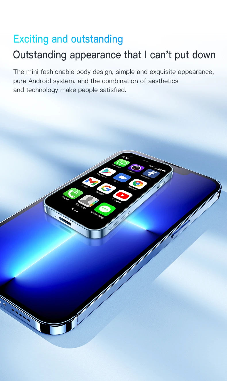 Mini Smartphone – 3.0 Inch Display with Facial Recognition for Android