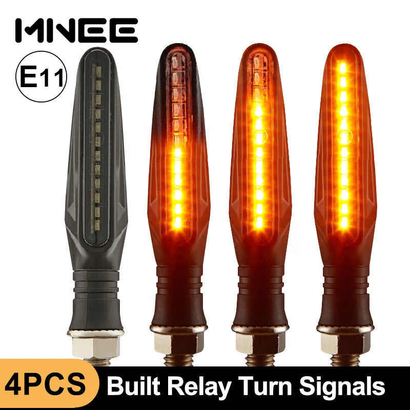 LED Motorcycle Turn Signals – 335SMD Built-in Relay Indicators for Bikes