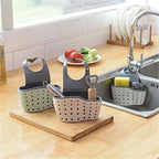 Adjustable Rubber Sink Caddy – Hanging Faucet Basket for Kitchen Organization