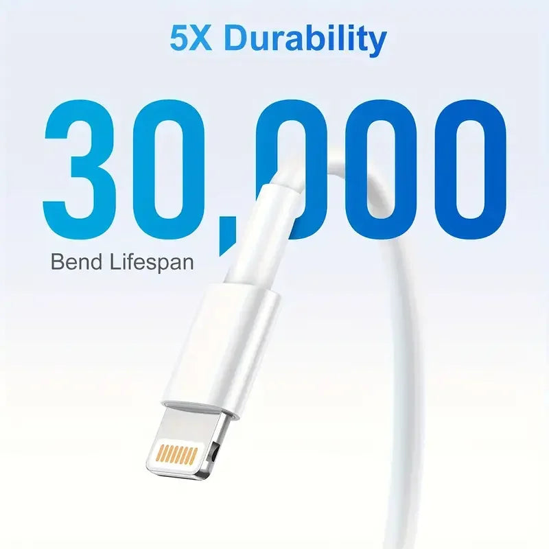 MFi Certified Lightning Charging Cable – USB A Data Cord for iPhone Devices