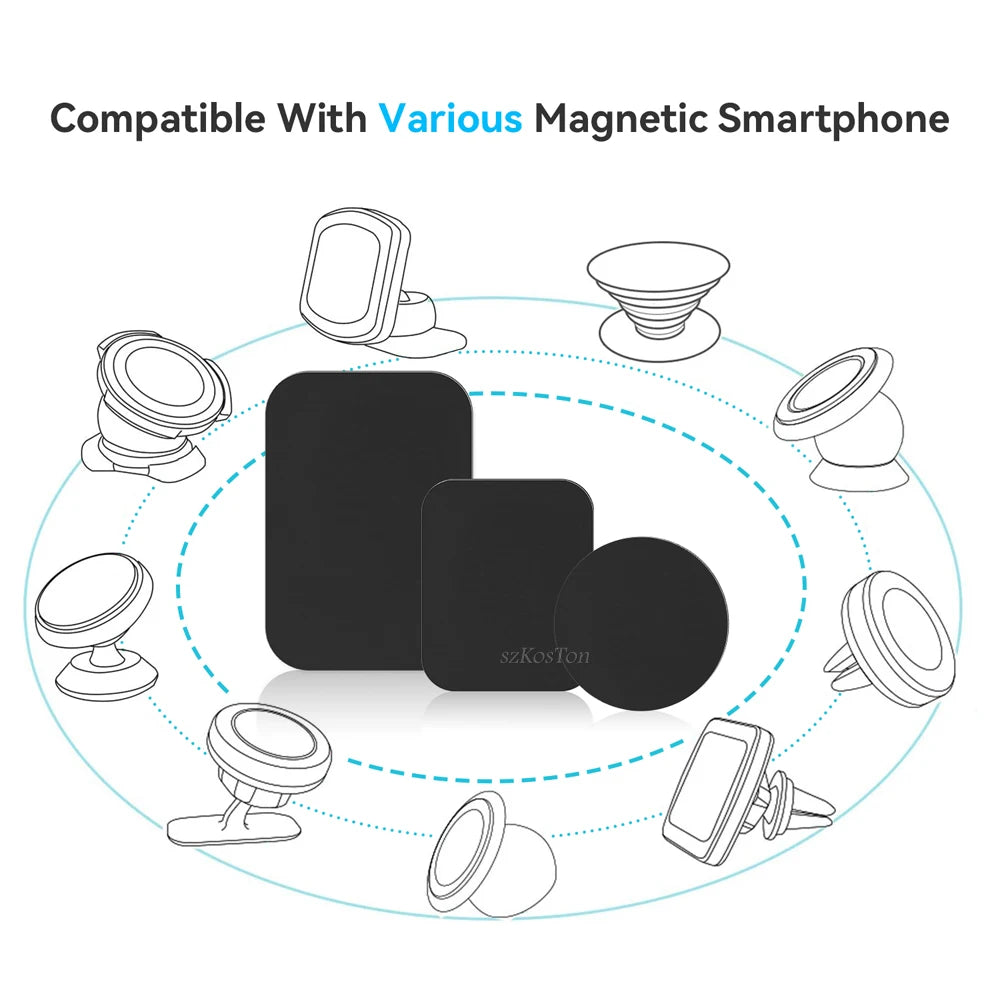 Universal Metal Magnetic Plate – Iron Disk Sticker for Car Phone Holders