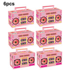 Retro Boom Box Candy Boxes – Paper Gift Containers for 80s 90s Hip Hop Parties