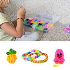 Elastic Loom Bands – Colorful DIY Jewelry Making Kit for Kids Crafts