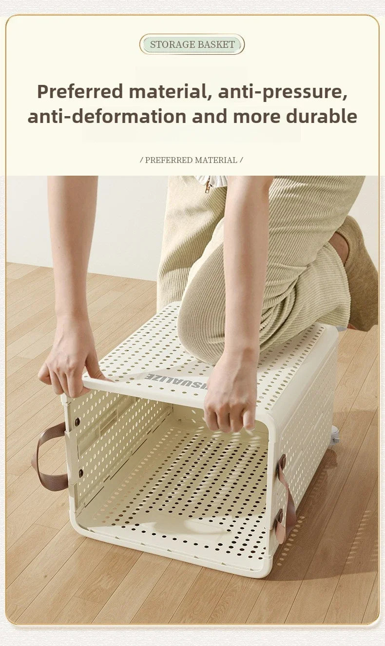Rolling Laundry Hamper – Large Capacity Collapsible Basket for Bathroom