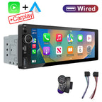 6.9 Inch 1 Din Car Radio – Wireless CarPlay and Android Auto Multimedia