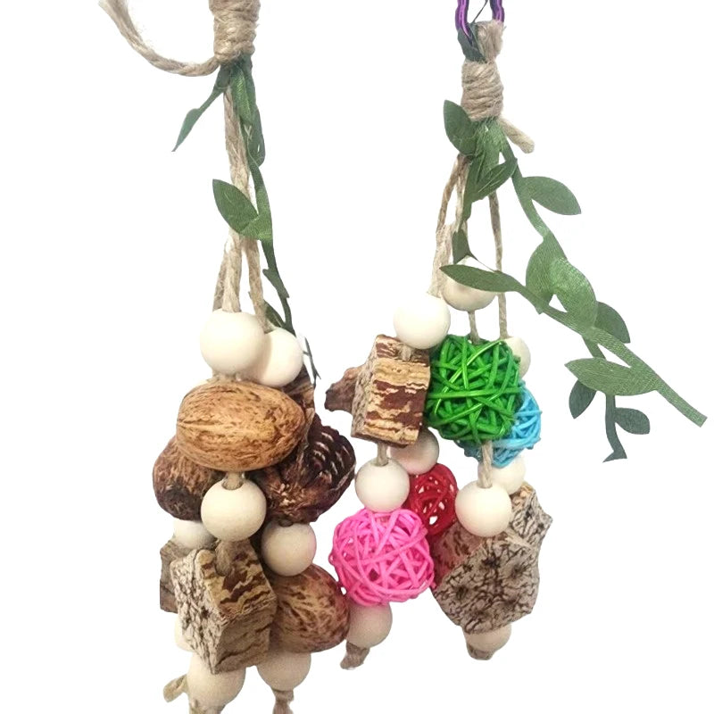 Cotton Rope Bird Chewing Toy – Bite Resistant Pinecone Toy for Parrot Training
