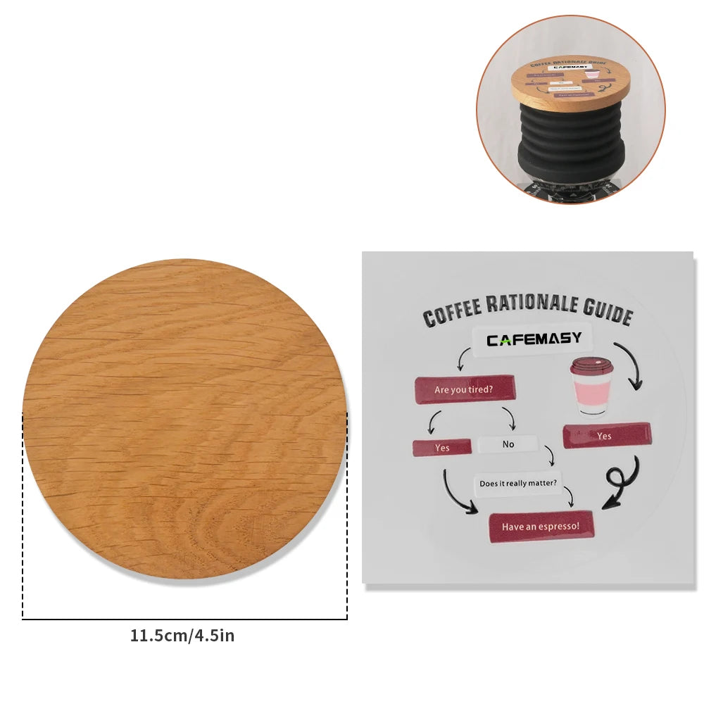Wooden Coffee Grinder Lid – Replacement Hopper Cover for Eureka Mignon