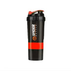 3-Layer Protein Shaker Bottle – Large Capacity Mixing Cup for Gym Exercise