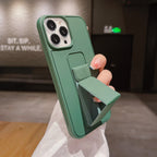 Magnetic Stand Phone Case – Protective Cover with Wrist Strap for iPhone Series