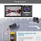 Triple Lens Car Dash Cam – 1080P 3-Channel Video Recorder for Vehicle Security
