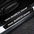 Carbon Fiber Door Sill Protectors – Threshold Trim for Nissan March