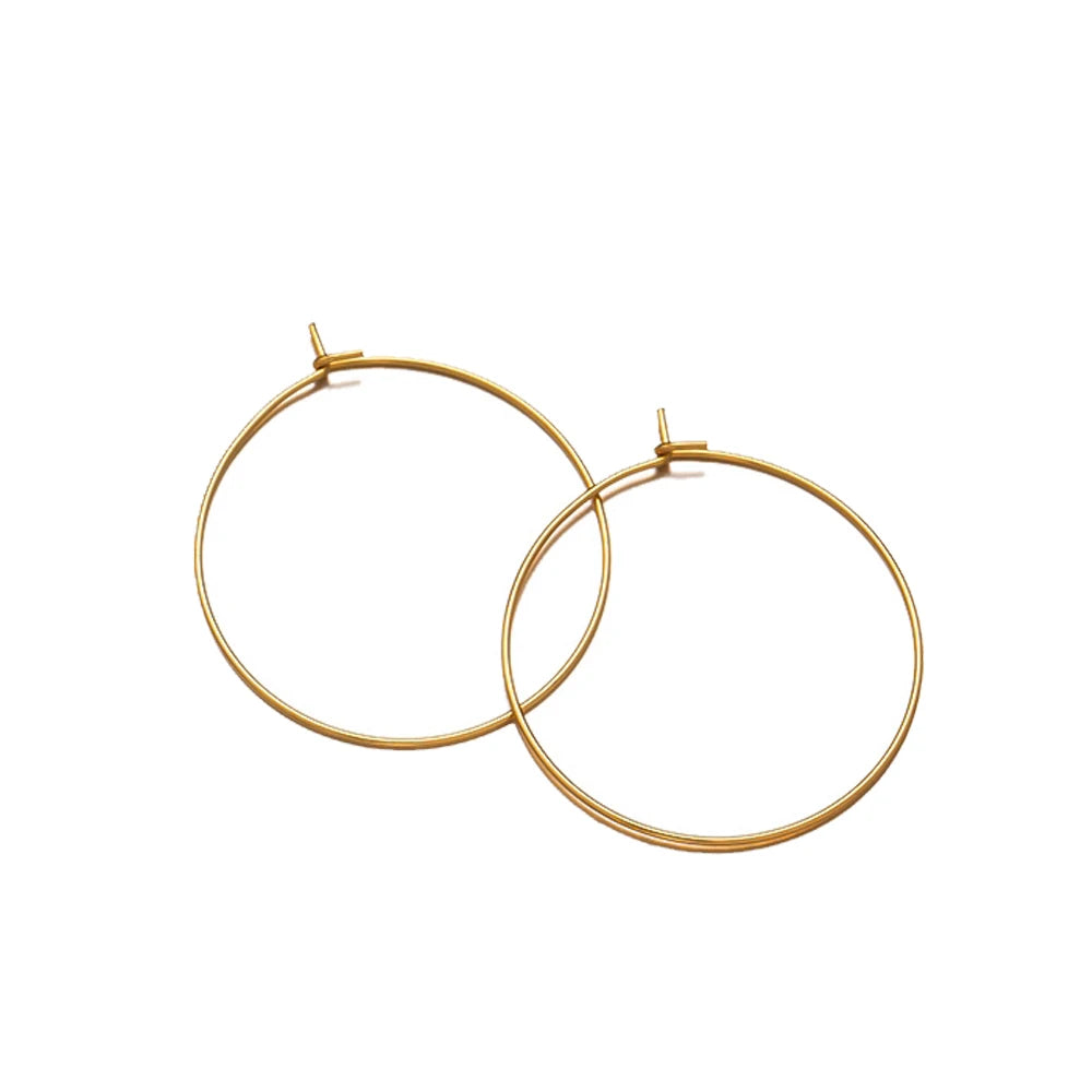 Stainless Steel Hoop Rings – Large Circle Charms for Jewelry Making Supplies
