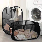 Foldable Mesh Laundry Basket – Large Breathable Storage for Home Organization