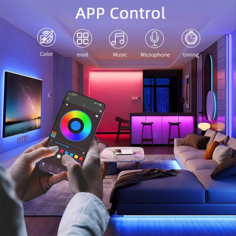 Smart RGB Neon LED Strip – WiFi App Controlled Light for Home Gaming Decor