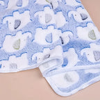 Cartoon Elephant Flannel Pet Blanket – Soft Cozy Throw for Dogs and Cats