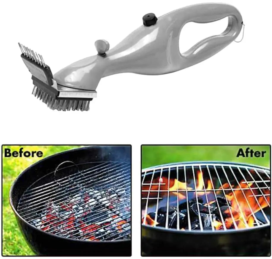 BBQ Steam Cleaning Brush – Scraper Tool for Gas and Charcoal Grills