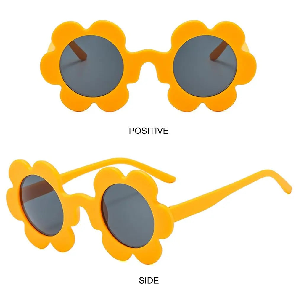 Retro Sunflower Round Sunglasses – Floral Festival Shades for Women