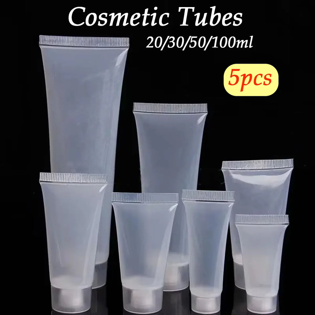 Refillable Cosmetic Squeeze Tubes – Portable Travel Containers for Lotion Creams