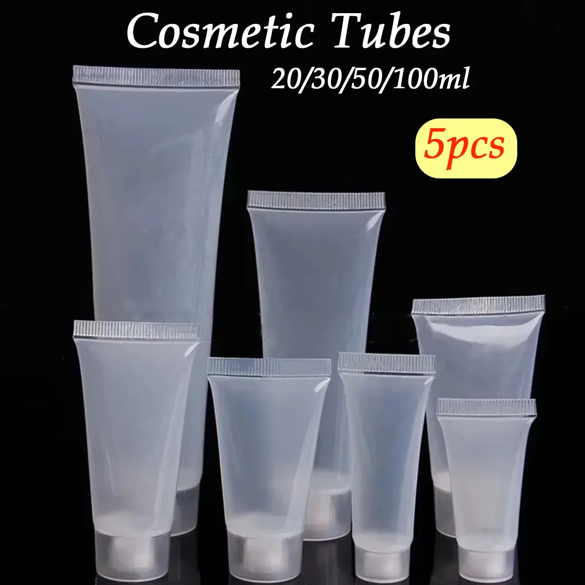 Refillable Cosmetic Squeeze Tubes – Portable Travel Containers for Lotion Creams
