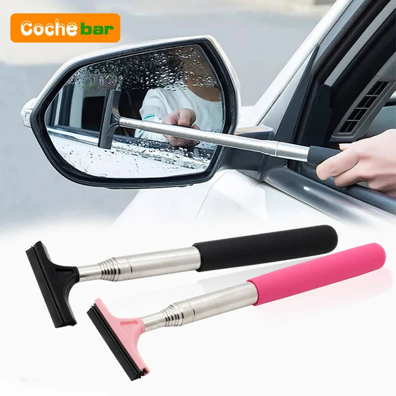 Telescopic Rearview Mirror Wiper – Retractable Glass Cleaner for Car Detailing