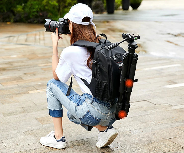 Waterproof Camera Backpack – Large Capacity DSLR Bag for Outdoor Photography
