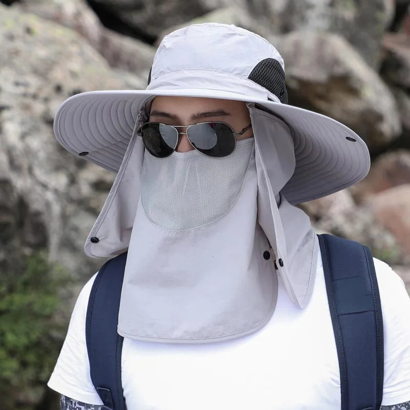 Adjustable Sun Protection Fishing Hat – Breathable Foldable Cap for Outdoor Hiking