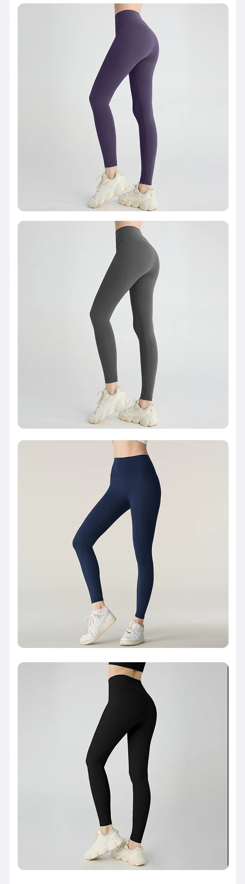 High Waisted Yoga Leggings – Naked Feel Fitness Pants for Gym and Running