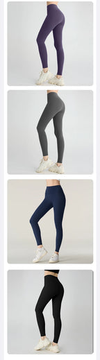 High Waisted Yoga Leggings – Naked Feel Fitness Pants for Gym and Running