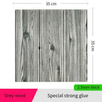 3D Wood Grain Foam Wall Tiles – Self-Adhesive Wallpaper for Home Decor