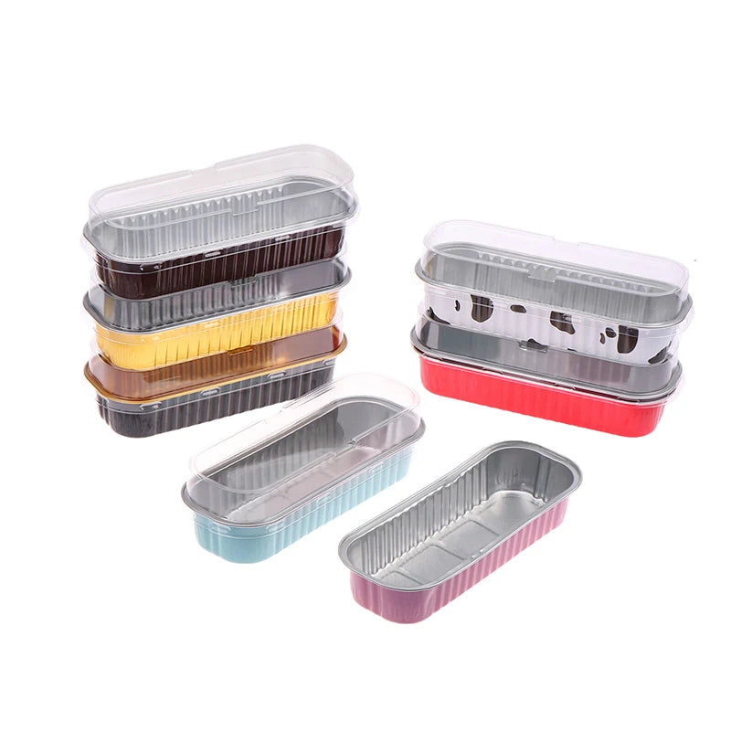 Aluminum Foil Mini Loaf Pans – 6.8oz Rectangular Containers for Home Baking
