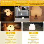 Silicone Duck Night Light – Rechargeable LED Bedside Lamp for Nursery