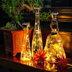 Solar Wine Bottle LED Fairy Lights – Decorative Garland for Home and Weddings