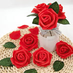 Artificial Foam Rose Heads – Realistic Silk Flowers for DIY Wedding Decor