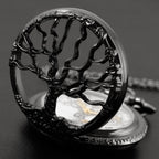 Vintage Tree of Life Pocket Watch – Antique Necklace Pendant for Cosplay