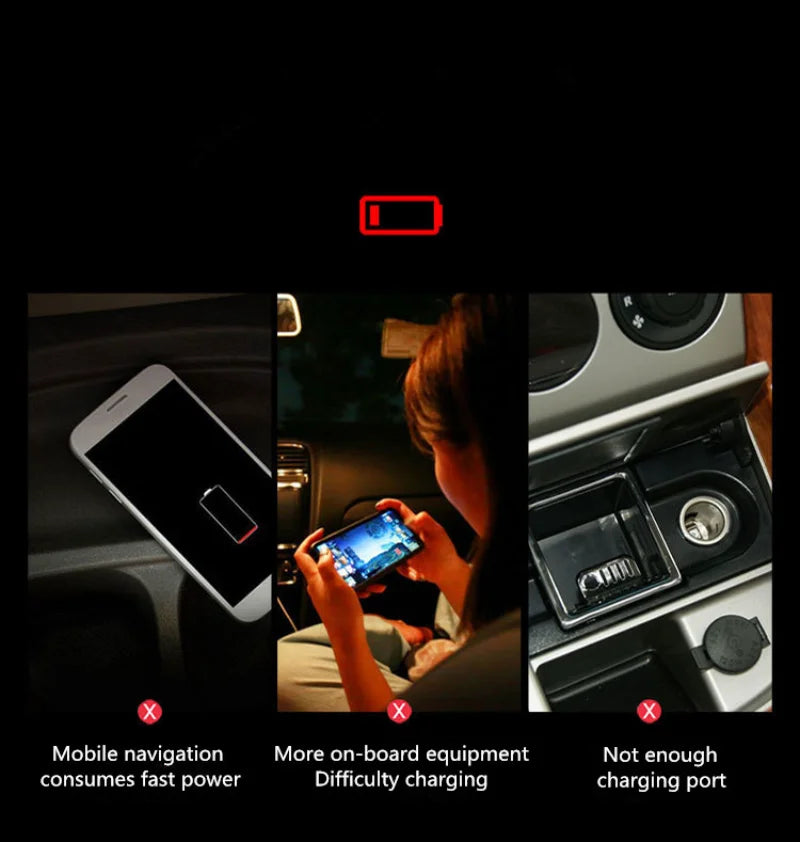 Waterproof USB Car Charger – 2.4A Power Socket for Motorcycle RV and Boat