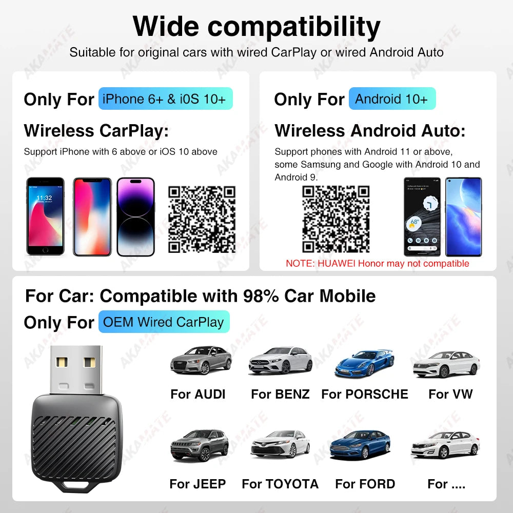 Wireless CarPlay Adapter – Plug and Play Dongle for OEM Wired Systems
