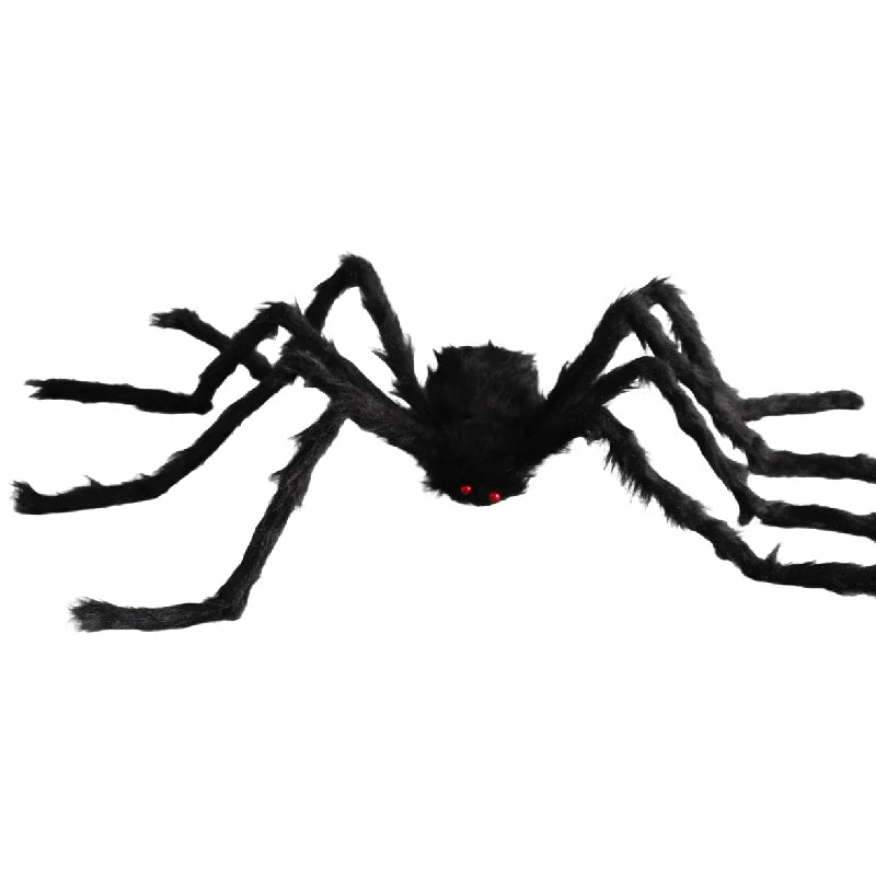 Giant Plush Spider Decoration – 30-200cm Horror Prop for Halloween Party