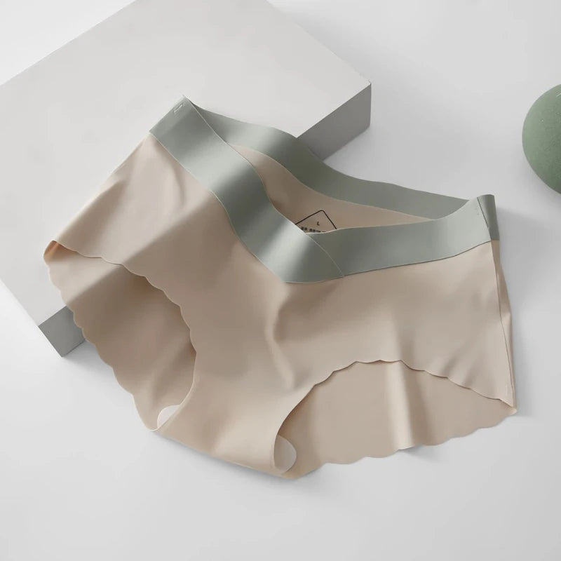 Seamless Ice Silk Panties – Low-Waist Women Underwear for Daily Comfort