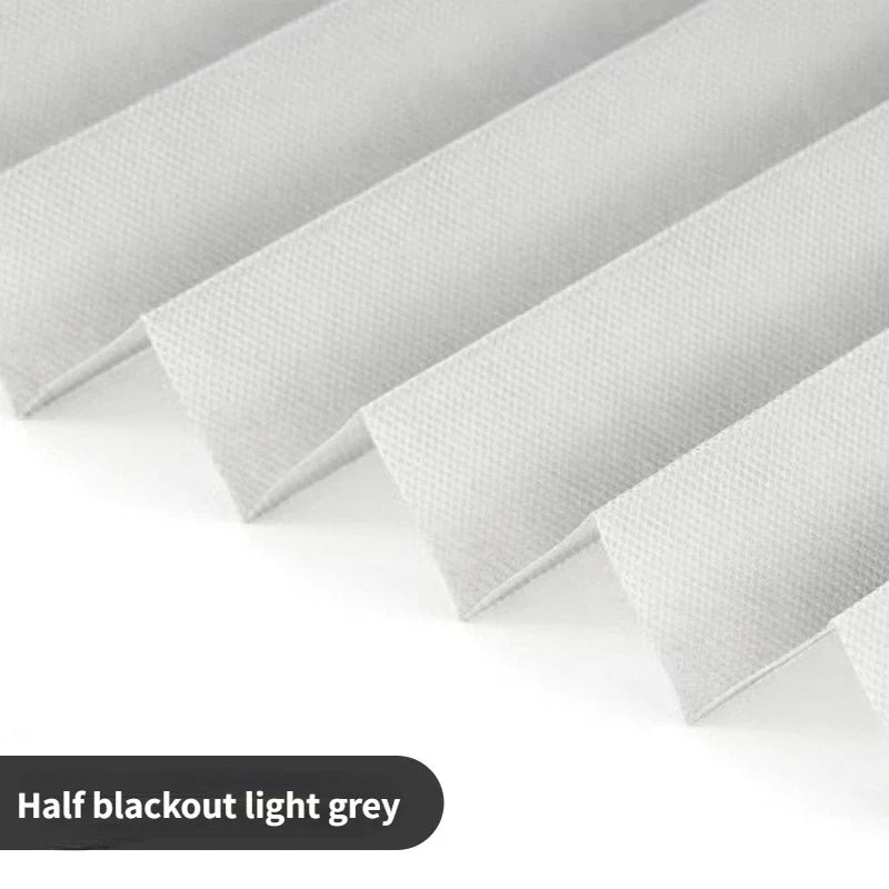 Self-Adhesive Pleated Blinds – Half Blackout Privacy Shades for Home Windows