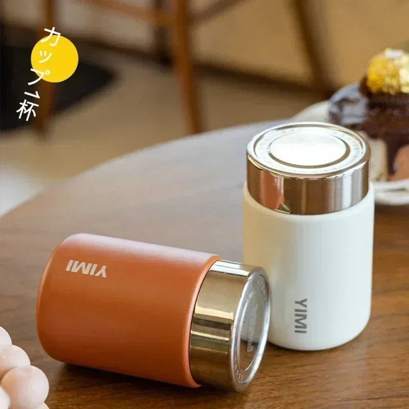 Stainless Steel Vacuum Flask – 230ml Portable Insulated Mug for Travel and Coffee