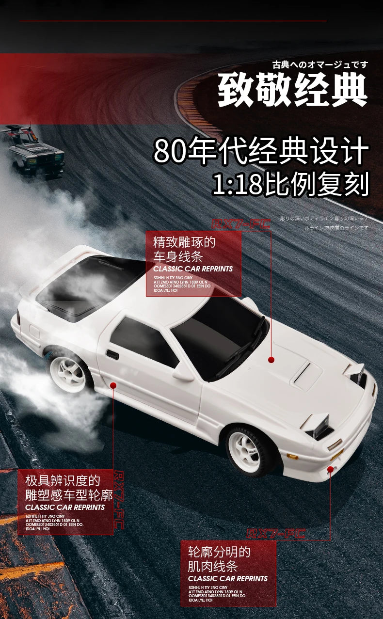 1:18 RC Drift Car – 2.4G Remote Control Vehicle with Gyro for Hobby Racing