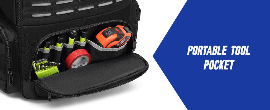 Heavy Duty Tool Backpack – Portable Organizer for Electricians and Plumbers