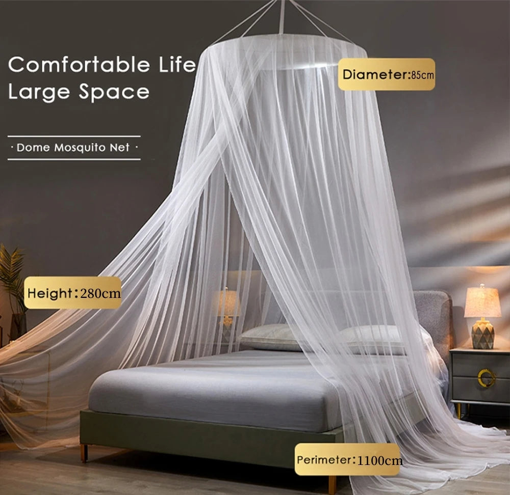 Elegant Mesh Mosquito Net – Double Bed Canopy for Home Bedroom Protection