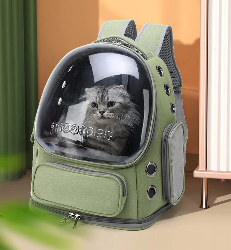 Transparent Pet Carrier Backpack – Breathable Travel Bag for Cats and Dogs