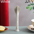Portable Wheat Straw Cutlery Set – Eco-Friendly Tableware for Camping Travel