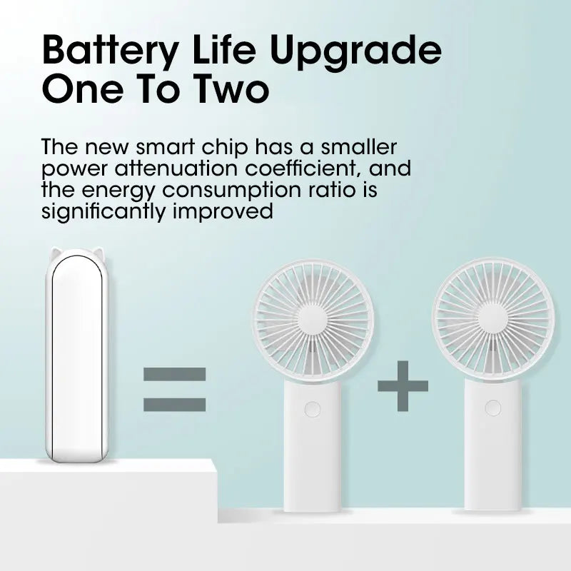Portable USB Handheld Fan – Rechargeable Collapsible Cooler for Office Home